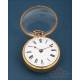 Antiguo Reloj de Bolsillo Catalino y Chatelaine. Oro de 18K. Inglaterra, 1745