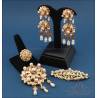 Vintage gilded silver set with freshwater pearls, for regional attire