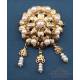 Vintage gilded silver set with freshwater pearls, for regional attire
