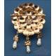 Vintage gilded silver set with freshwater pearls, for regional attire