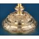 Antique baroque chalice and paten. Gilt silver. Montagny. Paris, France 1836