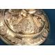 Antique baroque chalice and paten. Gilt silver. Montagny. Paris, France 1836