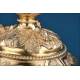 Antique baroque chalice and paten. Gilt silver. Montagny. Paris, France 1836