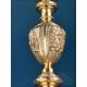 Antique baroque chalice and paten. Gilt silver. Montagny. Paris, France 1836