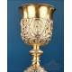 Antique baroque chalice and paten. Gilt silver. Montagny. Paris, France 1836