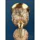 Antique baroque chalice and paten. Gilt silver. Montagny. Paris, France 1836
