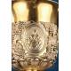 Antique baroque chalice and paten. Gilt silver. Montagny. Paris, France 1836