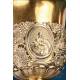 Antique baroque chalice and paten. Gilt silver. Montagny. Paris, France 1836