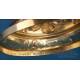 Antique baroque chalice and paten. Gilt silver. Montagny. Paris, France 1836