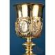 Antique French baroque chalice. Gilt silver. Paris, France, 18191838