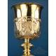 Antique French baroque chalice. Gilt silver. Paris, France, 18191838
