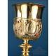 Antique French baroque chalice. Gilt silver. Paris, France, 18191838