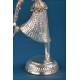 Pareja de figuaras de bailarinas indias en plata 900, años 60