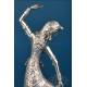 Pareja de figuaras de bailarinas indias en plata 900, años 60