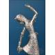 Pair of Indian dancer sculptures in 900 silver, c. 1960