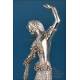 Pair of Indian dancer sculptures in 900 silver, c. 1960