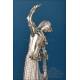 Pair of Indian dancer sculptures in 900 silver, c. 1960