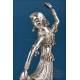 Pair of Indian dancer sculptures in 900 silver, c. 1960