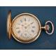 Antique 18K Gold Record Pocket Watch with Geneva Dial. Switzerland, c. 1900