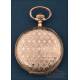 Antique 18K Gold Record Pocket Watch with Geneva Dial. Switzerland, c. 1900