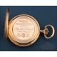 Antiguo Reloj de Bolsillo Longines en Oro de 18K, Suiza c. 1890