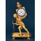 'The Magic Lantern', Antique Empire Gilded Bronze Clock, France, XIX cent.