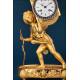 'The Magic Lantern', Antique Empire Gilded Bronze Clock, France, XIX cent.