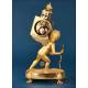 'The Magic Lantern', Antique Empire Gilded Bronze Clock, France, XIX cent.