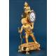'The Magic Lantern', Antique Empire Gilded Bronze Clock, France, XIX cent.