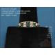 18K Gold Ring, 4 Diamonds and 3 Natural Emeralds, 1980s