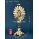Antigua Custodia de Plata Dorada. Completa. 71 cms. Francia, s. XIX