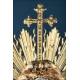 Antique Gilt Silver Monstrance. Complete. 28 in. France, 19th Cent.