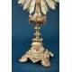 Antique Gilt Silver Monstrance. Complete. 28 in. France, 19th Cent.