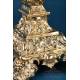Antigua Custodia de Plata Dorada. Completa. 71 cms. Francia, s. XIX