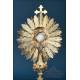 Antique Gilt Silver Monstrance. Complete. 28 in. France, 19th Cent.