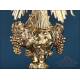 Antique Gilt Silver Monstrance. Complete. 28 in. France, 19th Cent.