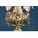 Antique Gilt Silver Monstrance. Complete. 28 in. France, 19th Cent.
