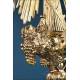 Antique Gilt Silver Monstrance. Complete. 28 in. France, 19th Cent.