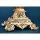 Antique Gilt Silver Monstrance. Complete. 28 in. France, 19th Cent.
