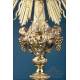 Antique Gilt Silver Monstrance. Complete. 28 in. France, 19th Cent.