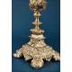 Antique Gilt Silver Monstrance. Complete. 28 in. France, 19th Cent.