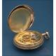 Ultrararo Reloj De Bolsillo Catalino Autómata Erótico. Oro 18K. Francia c. 1820