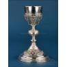 Antique Silver Chalice. Enameled Crosses. Valencia, Spain, 1942