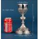 Antique Silver Chalice. Enameled Crosses. Valencia, Spain, 1942