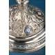 Antique Silver Chalice. Enameled Crosses. Valencia, Spain, 1942