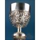 Antique Silver Chalice. Enameled Crosses. Valencia, Spain, 1942