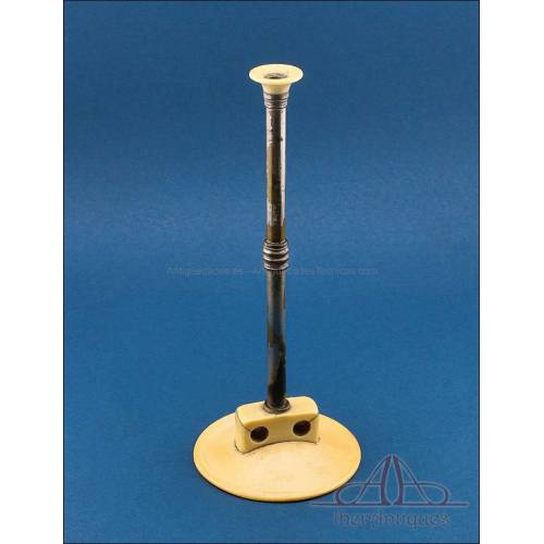 Antique ivory and silver plated stethoscope, late 19th century