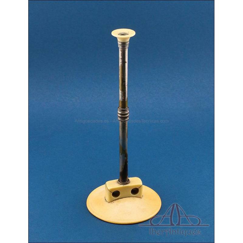 Antique ivory and silver plated stethoscope, late 19th century