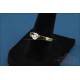 Anillo Solitario Vintage de oro 18K con diamante natural de 3,5 mm