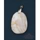 Japanese Mother of Pearl Amulet with Hawk and Shippo Symbol, Ca. 1970